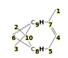 Image with canonical numbers derived from InChI string