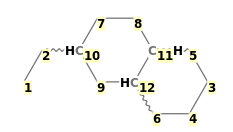 Image with canonical numbers derived from InChI string