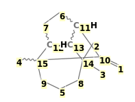 Image with canonical numbers derived from InChI string