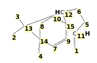 Image with canonical numbers derived from InChI string