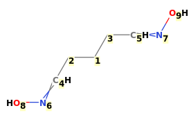 Image with canonical numbers derived from InChI string