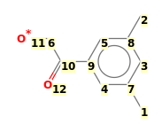 Image with canonical numbers derived from InChI string