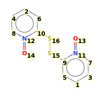 Image with canonical numbers derived from InChI string