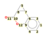 Image with canonical numbers derived from InChI string