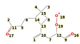 Image with canonical numbers derived from InChI string