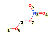 Image with canonical numbers derived from InChI string