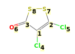 Image with canonical numbers derived from InChI string