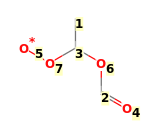 Image with canonical numbers derived from InChI string