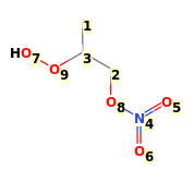 Image with canonical numbers derived from InChI string