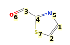 Image with canonical numbers derived from InChI string