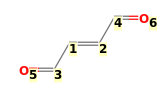 Image with canonical numbers derived from InChI string