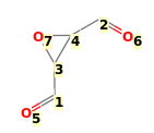 Image with canonical numbers derived from InChI string