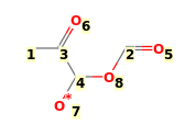 Image with canonical numbers derived from InChI string