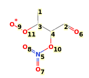 Image with canonical numbers derived from InChI string