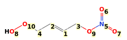 Image with canonical numbers derived from InChI string