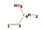 Image with canonical numbers derived from InChI string