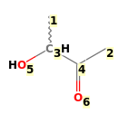 Image with canonical numbers derived from InChI string