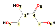 Image with canonical numbers derived from InChI string