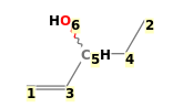 Image with canonical numbers derived from InChI string