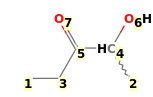 Image with canonical numbers derived from InChI string