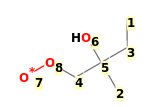 Image with canonical numbers derived from InChI string