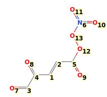 Image with canonical numbers derived from InChI string