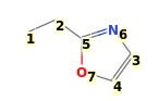 Image with canonical numbers derived from InChI string