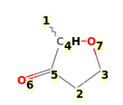 Image with canonical numbers derived from InChI string