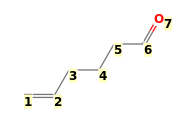 Image with canonical numbers derived from InChI string