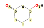 Image with canonical numbers derived from InChI string