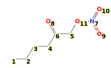 Image with canonical numbers derived from InChI string