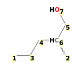 Image with canonical numbers derived from InChI string