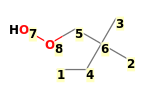 Image with canonical numbers derived from InChI string