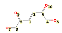 Image with canonical numbers derived from InChI string