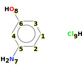 Image with canonical numbers derived from InChI string