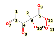 Image with canonical numbers derived from InChI string