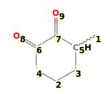 Image with canonical numbers derived from InChI string