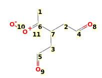 Image with canonical numbers derived from InChI string
