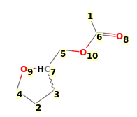 Image with canonical numbers derived from InChI string