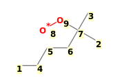 Image with canonical numbers derived from InChI string