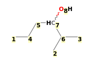 Image with canonical numbers derived from InChI string