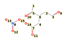 Image with canonical numbers derived from InChI string