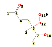 Image with canonical numbers derived from InChI string