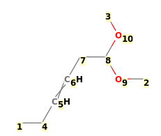 Image with canonical numbers derived from InChI string
