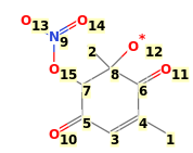 Image with canonical numbers derived from InChI string