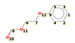 Image with canonical numbers derived from InChI string