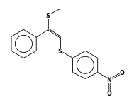 α-Methylthio-β-(4-nitrophenyl)thiostyrene (E)