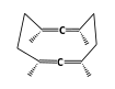 Meso 1,2,6,7-cyclodecatetraene