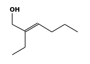 Chemical structure of 2-Ethyl-2-hexen-1-ol
