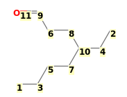 Image with canonical numbers derived from InChI string